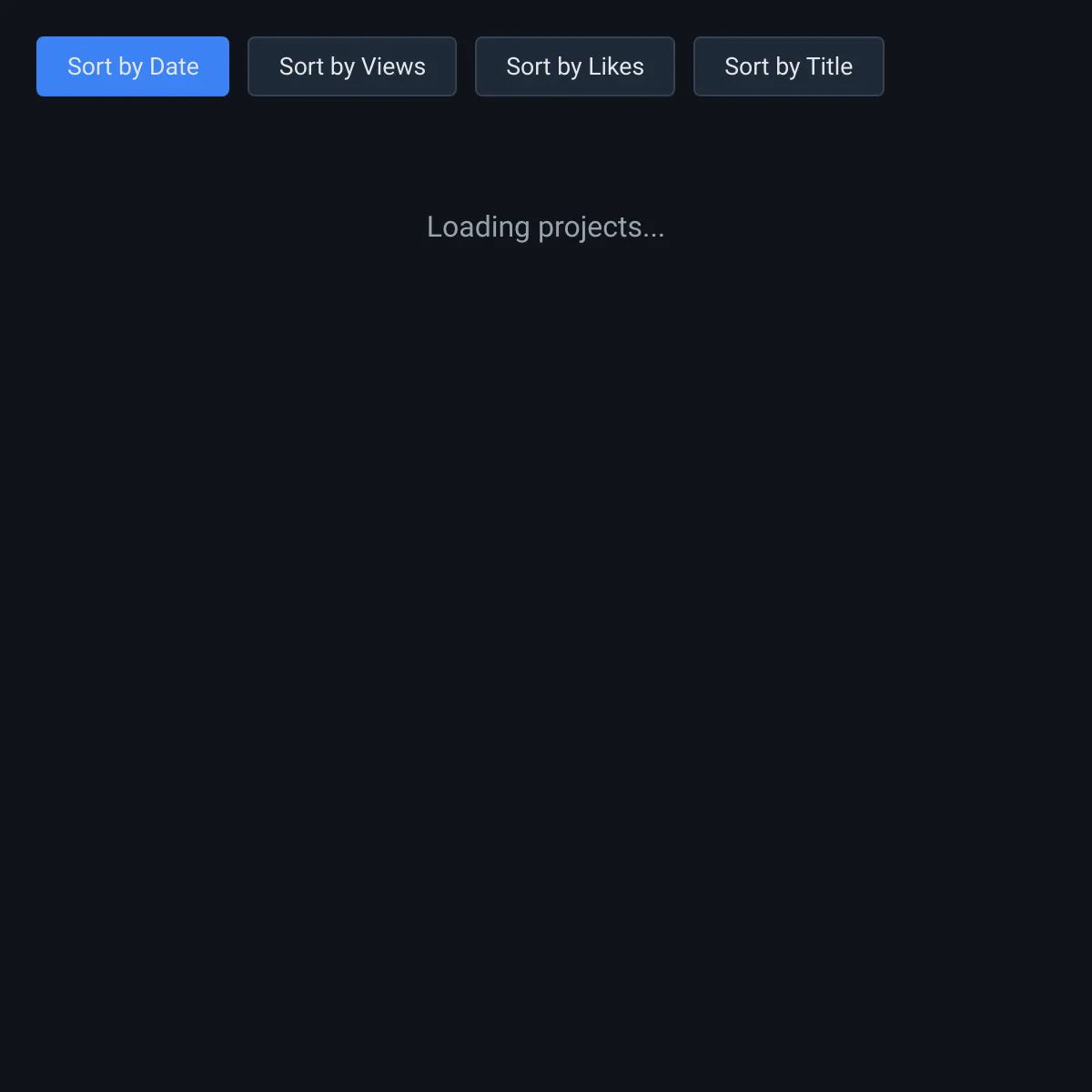 the project is loading