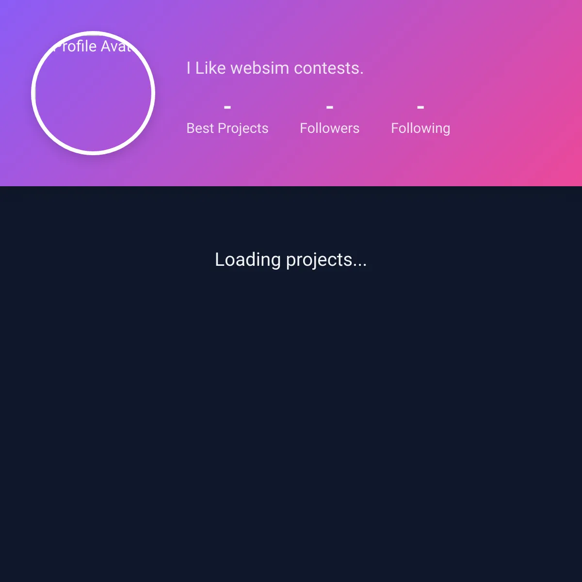 the project is loading