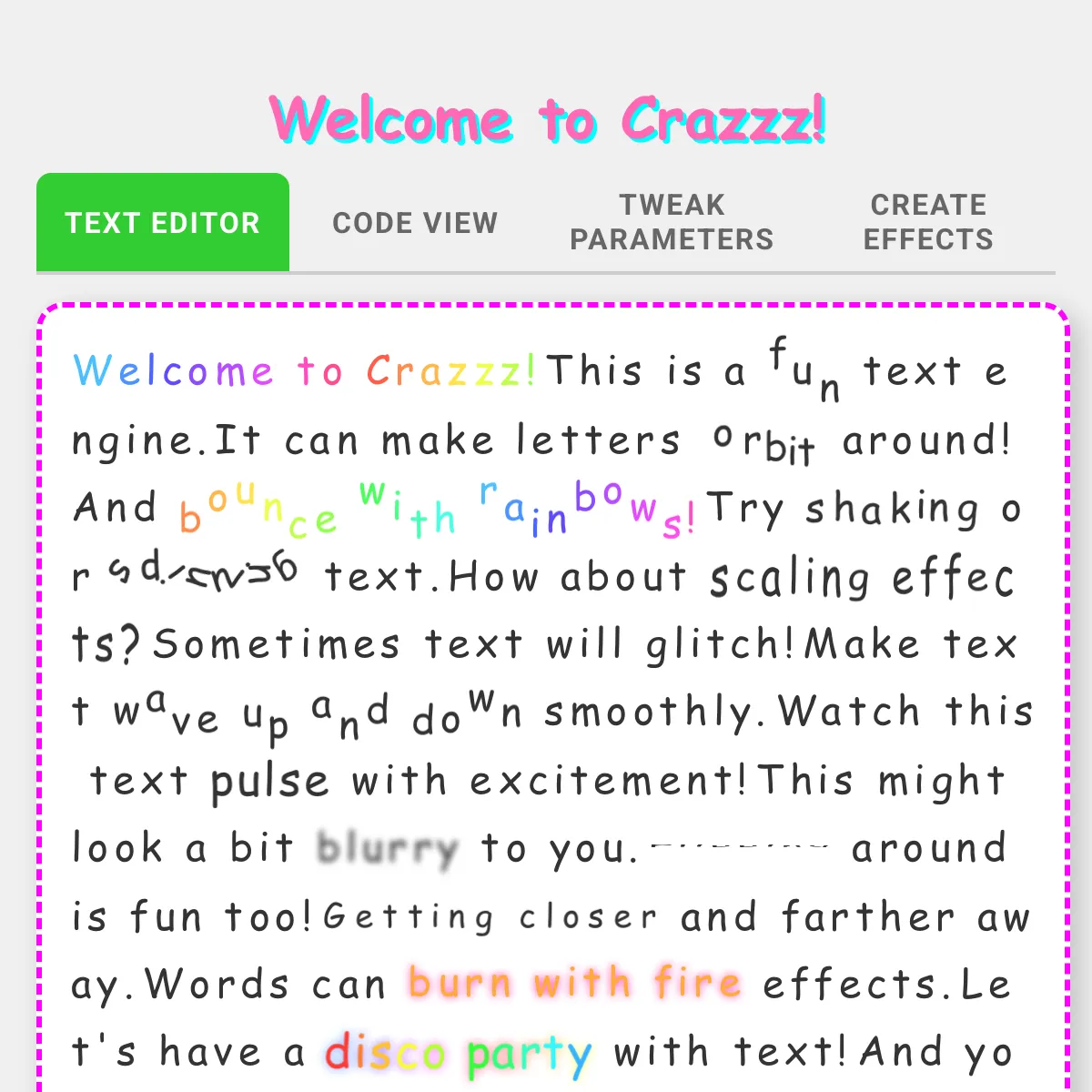 Crazzz Markdown Text Engine
