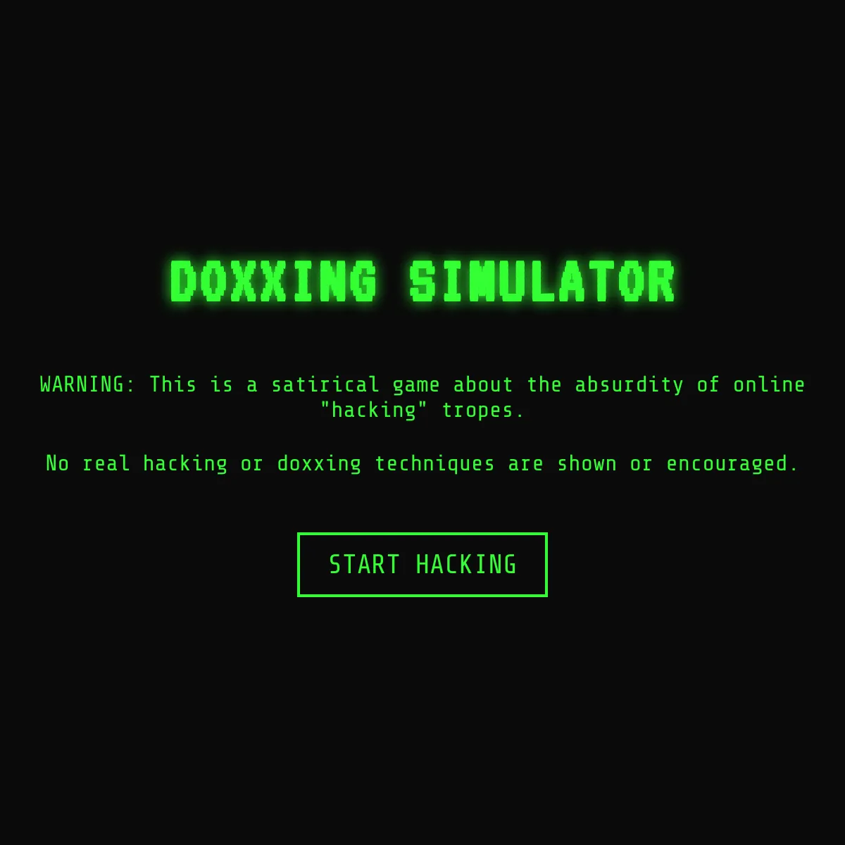 Doxxing Simulator